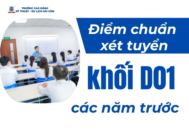 Mức điểm chuẩn xét tuyển khối D01 các năm đổ về trước Mức điểm chuẩn xét tuyển khối D01 các năm đổ về trước